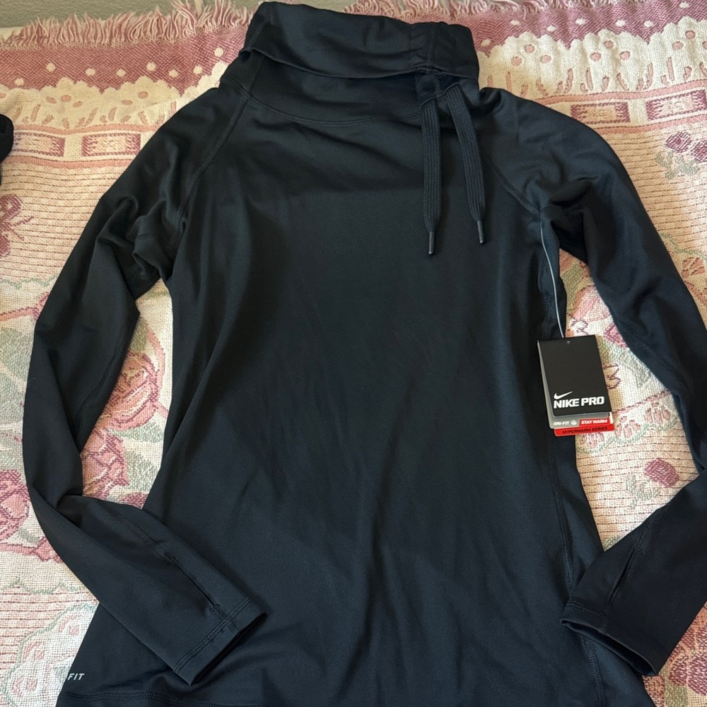Nike Pro Black High Collar Top